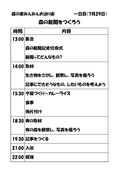 森の新聞をつくろう