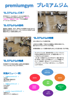 2015.05.08 プレミアムジムをみんなで楽しく！持久力と柔軟性を維持