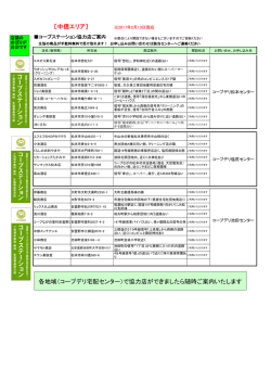 （コープデリ宅配センター）で協力店ができましたら随時ご