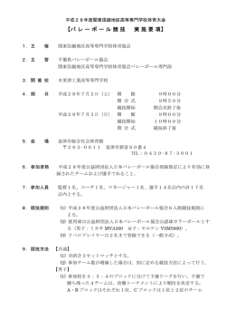 【バレーボール競技 実施要項】