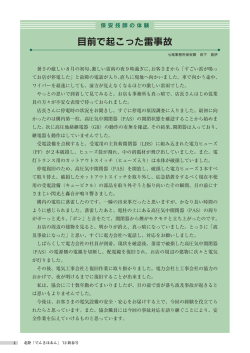 目前で起こった雷事故
