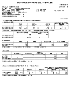 平成28年3月期 第1四半期決算短信〔日本基準