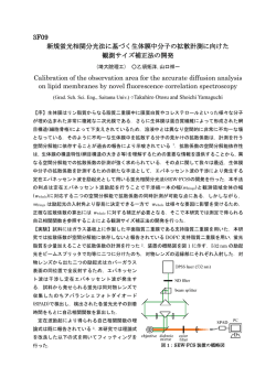 3F09 新規蛍光相関分光法に基づく生体膜中分子の拡散計測に向けた
