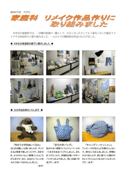 2010年度 6年生 6年生の家庭科では、二学期の授業の一環として