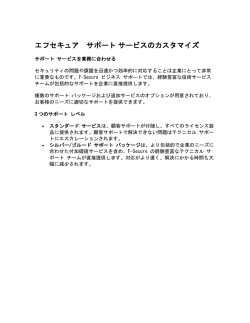 エフセキュア サポートサービスのカスタマイズ - F