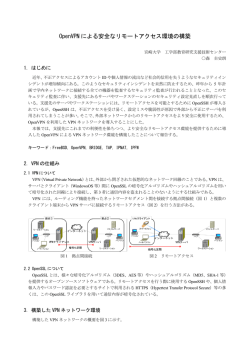 OpenVPN による安全なリモートアクセス環境の構築