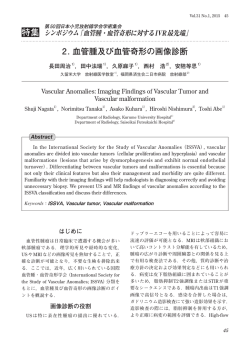 2. 血管腫及び血管奇形の画像診断…