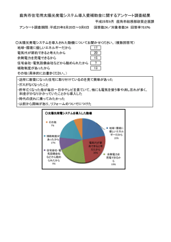 鹿角市住宅用太陽光発電システム導入費補助金に関するアンケート調査