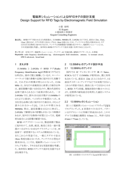 電磁界シミュレーションによるRFIDタグの設計支援 Design Support for