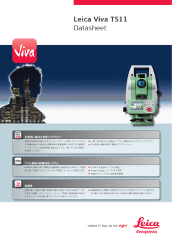 Leica Viva TS11 Datasheet
