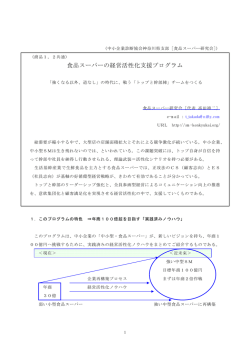 食品スーパーの経営活性化支援プログラム