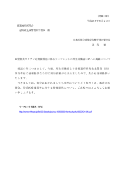 B型肝炎ワクチン定期接種化に係るリーフレットの厚生