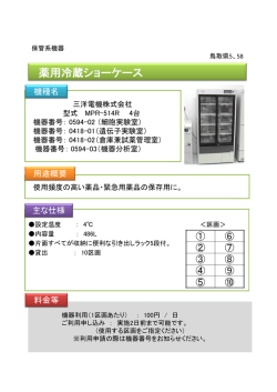 薬用冷蔵ショーケース