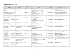 検証機関問合せ先リスト
