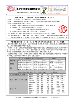もぐもぐだより（食育だより）