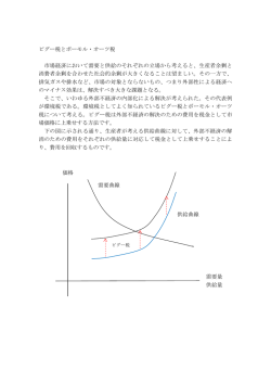 ピグー税とボーモル・オーツ税 市場経済において需要と供給のそれぞれの
