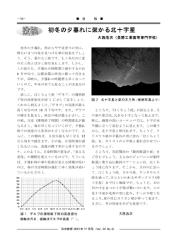 初冬の夕暮れに架かる北十字星