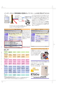 インターネット常時接続の危険からパソコン、LANを守るRTA54i