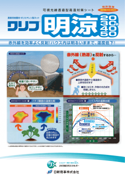 赤外線を効率よく反射！ハウス内は明るいままで、温度低下！