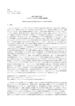 洪水と損失の共有 ハンガリーにおける不器用な解決策