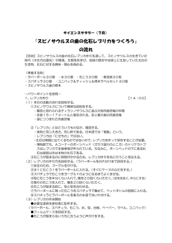 『スピノサウルスの歯の化石レプリカをつくろう』 の流れ