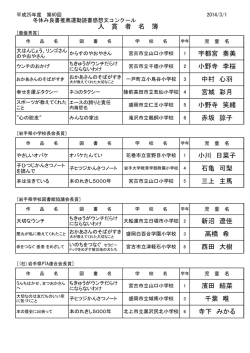 入賞者名簿 - 岩手県学校生協