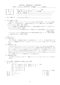 高等学校 保健体育科 学習指導案