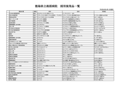 採用後発医薬品 - 徳島県立海部病院