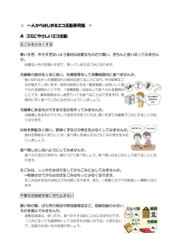 一人からできるエコ活動事例集（PDF：404KB