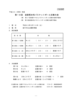 第18回 滋賀県女性バスケットボール交歓大会