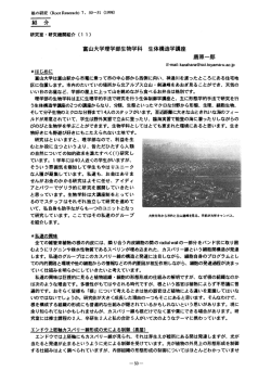 研究室・研究機関紹介（11）富山大学理学部生物学科 生体構造学講座