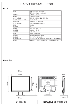 NS-FBAE17 【17インチ液晶モニター 仕様書】 株式