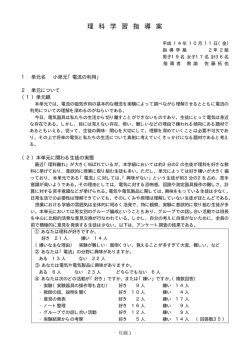 理 科 学 習 指 導 案