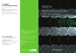 Plant Science Center - 独立行政法人 理化学研究所 植物科学研究