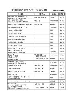 環境問題に関する本（児童図書）