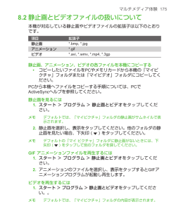 8.2 静止画とビデオファイルの扱いについて