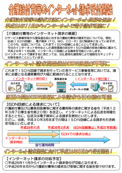 【介護給付費等のインターネット請求の概要】 【ISDN回線による請求