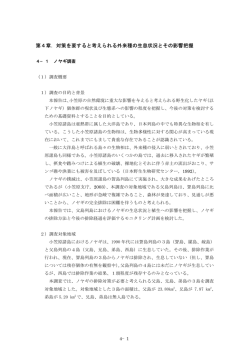 第4章．対策を要すると考えられる外来種の生息状況とその影響把握