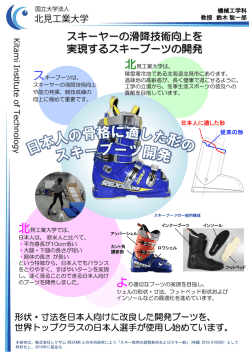 スキーヤーの滑降技術向上を 実現するスキーブーツの開発