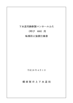 （呼び 600）用 転落防止装置仕様書