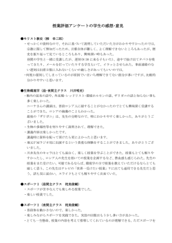 2010年度前期・授業評価コメント（PDF）