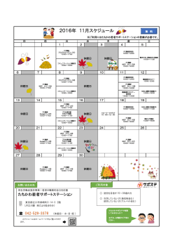 月次スケジュールH28.11
