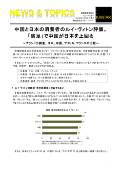 中国と日本の消費者のルイ・ヴィトン評価。 「満足」で中国が日本を上回る
