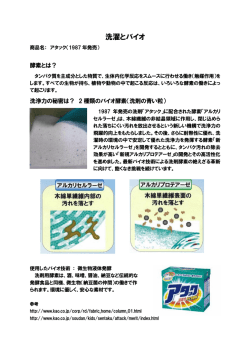 洗濯とバイオ