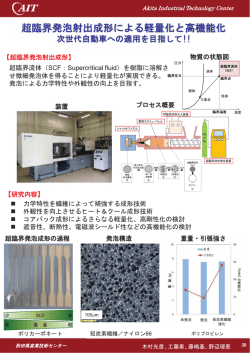 超臨界発泡射出成形による軽量化と高強度化