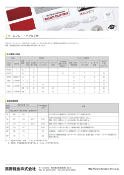 ネームプレート用アルミ板