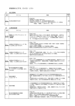 26 ビデオ(DVD)リスト