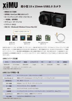 超小型 15x15mm USB2.0 カメラ