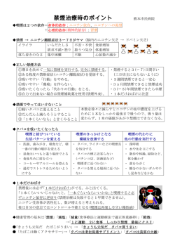禁煙治療時のポイント