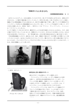 車椅子にもとめるもの - 兵庫頸髄損傷者連絡会